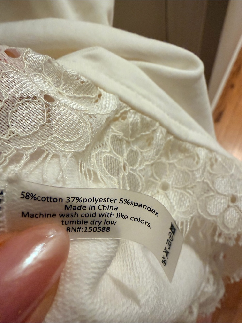Cream Sundays Anthropologie Cream Tara Dress with Lace Trim - Picture 7 of 7